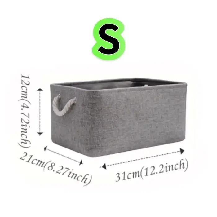 Panier de rangement pliable pour articles divers, boîte de rangement en lin, panier à linge pliable 