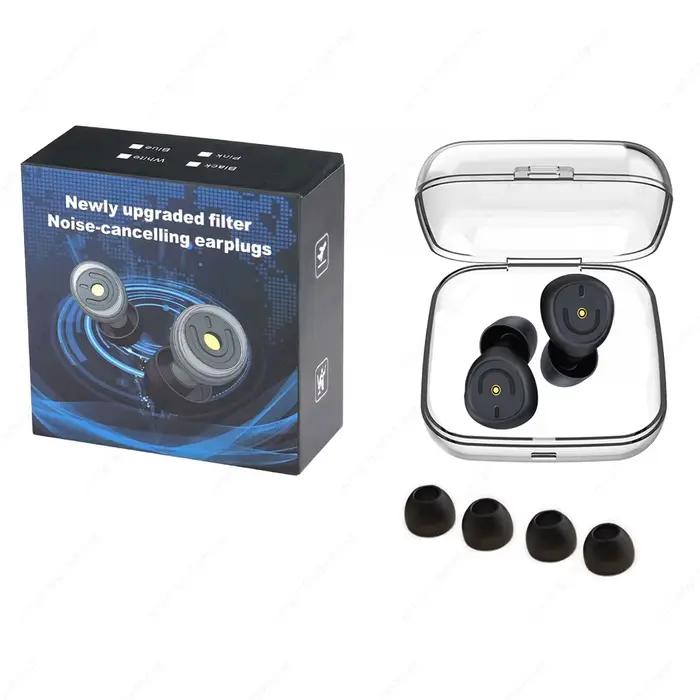 Bouchons d'oreilles anti-bruit 50 dB pour dormir, bouchons d'oreilles réutilisables en silicone avec