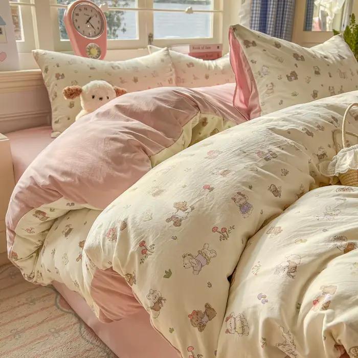 Ensemble de housse de couette ultra-douce et respirante 3 pièces, ensemble de literie en microfibre 