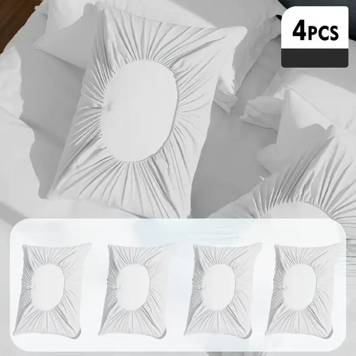 Taies d'oreiller de voyage jetables douces, 4 pièces, en tissu Non tissé, lavables à la main, adapté