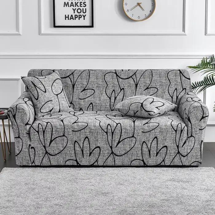 Housse de canapé élastique imprimée de fleurs, 1 pièce, housse de canapé en Spandex antisuissure, pr