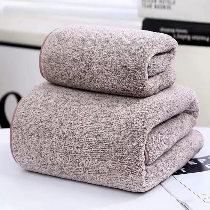 Ensemble de serviettes rayées en bambou à séchage rapide, pour expérience de salle de bain douce et 