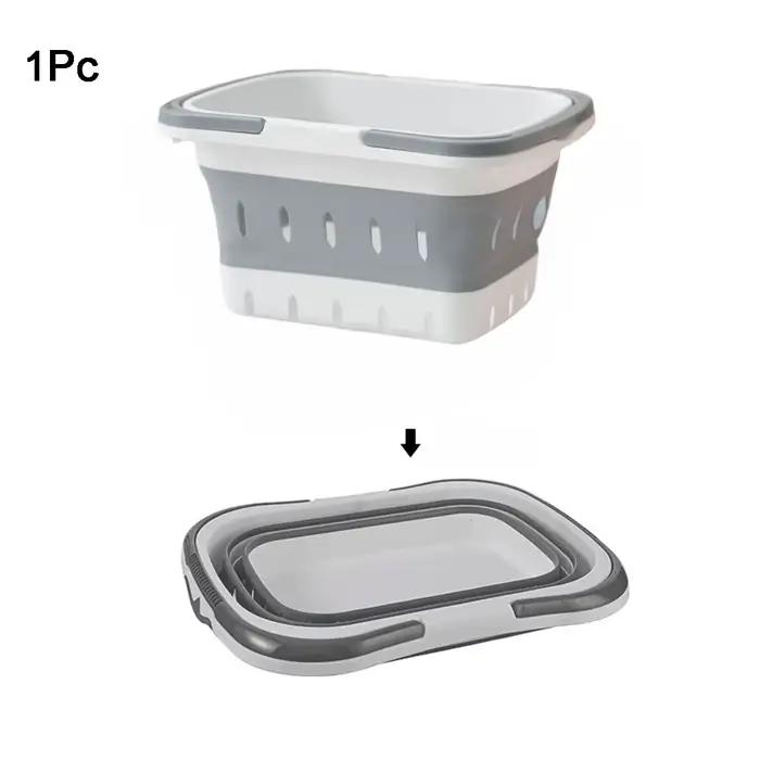 Panier à linge pliable à poignée pliable, baignoire ovale Ellipse, baignoire de lavage Portable, gai