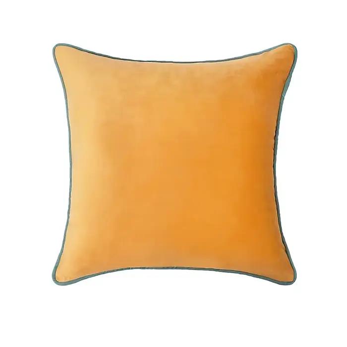 Housse de coussin en velours Double face, 45x45cm, housse de coussin minimaliste moderne pour la mai