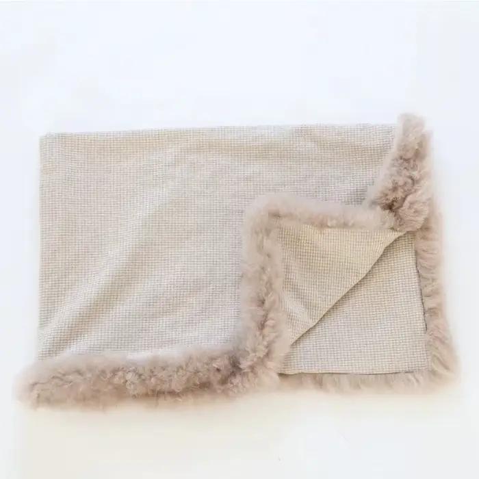Couverture douce tissée à la main pour la maison, mode hiver personnalisée