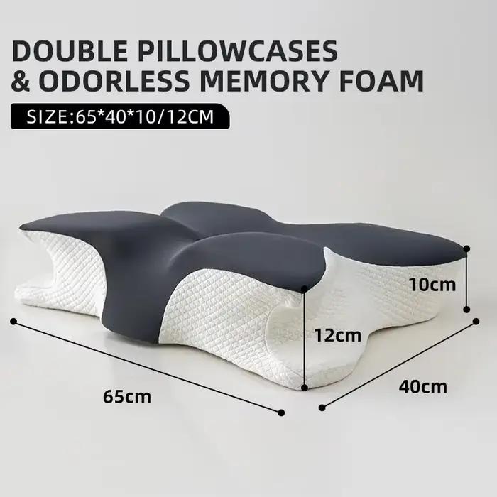 Oreiller en forme de papillon, protection du cou, oreiller en mousse à mémoire de forme à rebond len