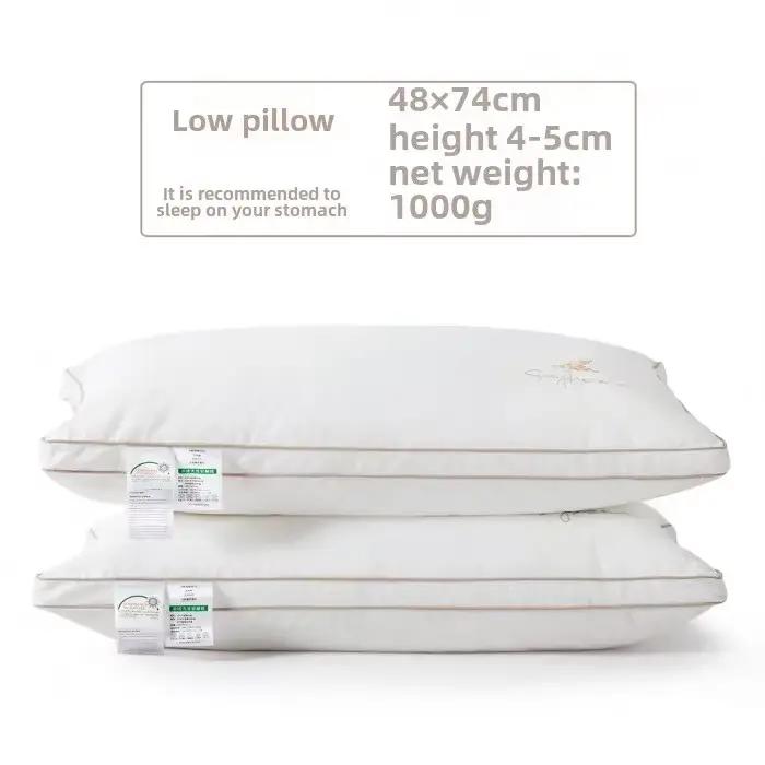 Oreiller en coton et fibre de soja de classe A, lavable, qualité hôtel cinq étoiles, protection du c