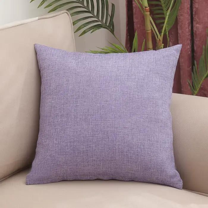 Oreiller carré épais solide, housse de coussin pour canapé, salon (sans noyau)