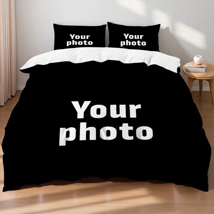 Parure de lit avec Photo personnalisée, ensemble de literie imprimé en 3D, télécharger votre Photo, 