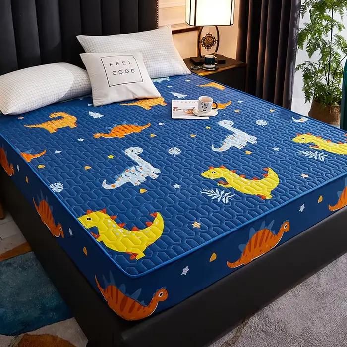 Housse de matelas imperméable extensible et respirante pour chambre à coucher, salon, motif dessin a