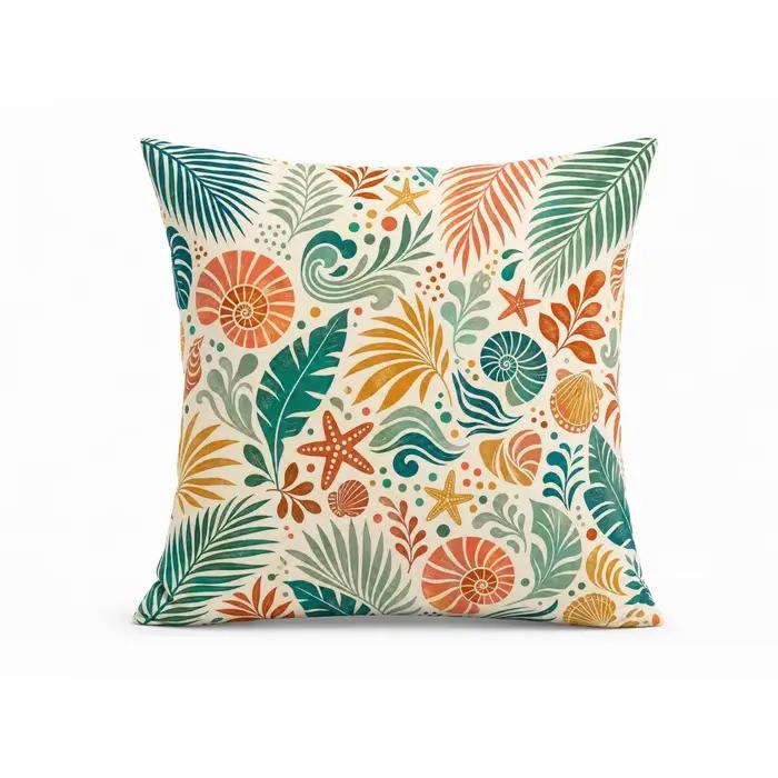 Housse de coussin esthétique plage d'été, idéale pour la décoration de canapé et de chambre, cadeau 