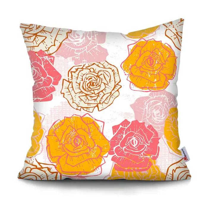 Ensemble d'Oreiller de 45x45cm, Décoration de Canapé, Plante Tropicale, Perroquet