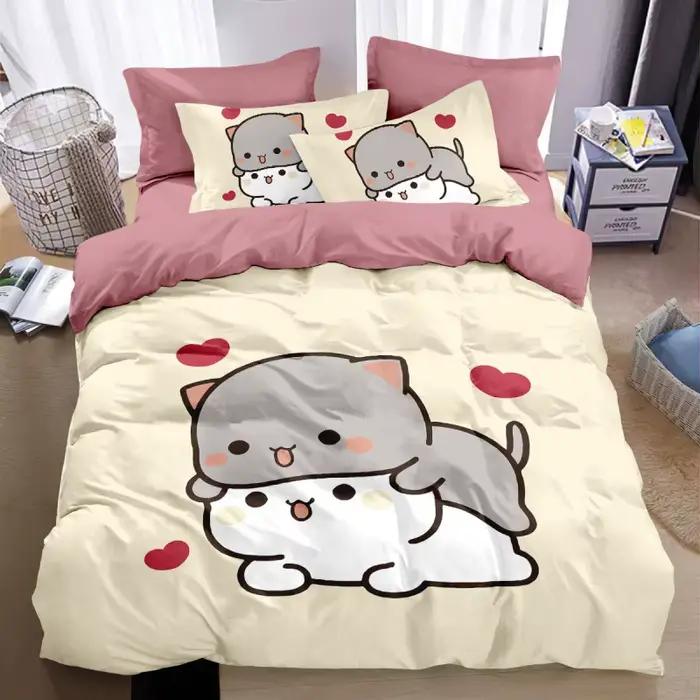 Dessin animé mignon Bubu Dudu ensemble de housse de couette, ensembles de literie de couette housse 