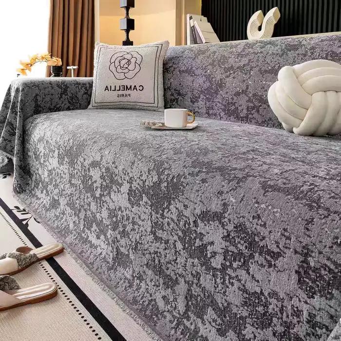 Housse de canapé en tissu Style crème, serviette de canapé en Jacquard gaufré pour toutes les saison