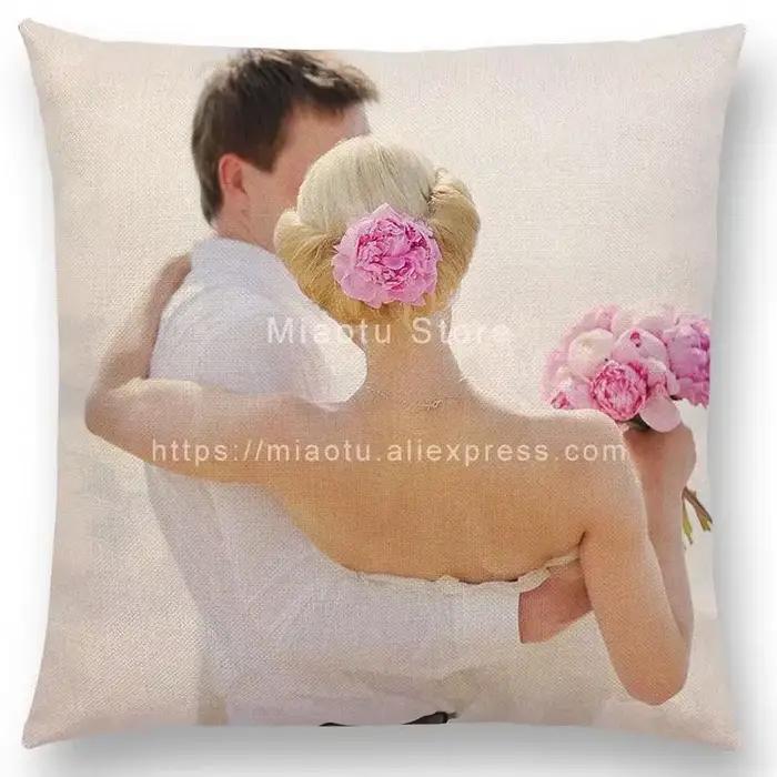Juste de coussin en lin avec logo personnalisé, taie d'oreiller bricolage, bébé, famille, animaux de