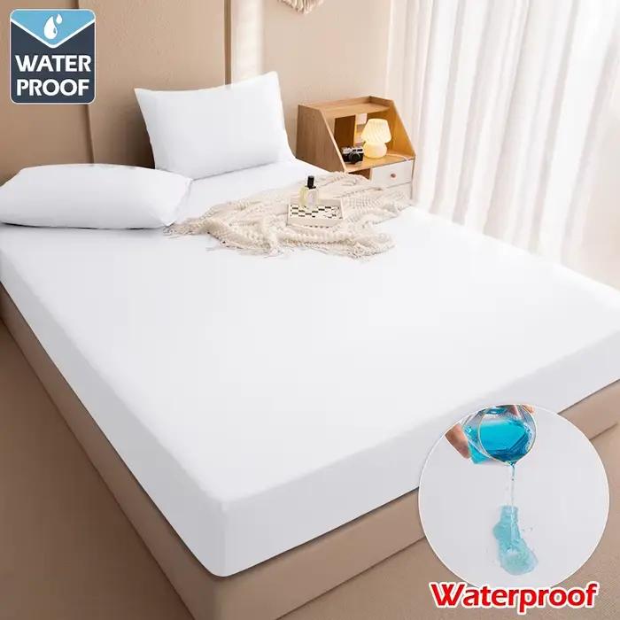Protège-matelas imperméable ajustable antidérapant avec bande élastique pour lit Queen King 90/140/1