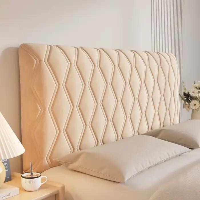 Housse de protection universelle en velours pour tête de lit, épaisse et douce, avec dossier anti-co