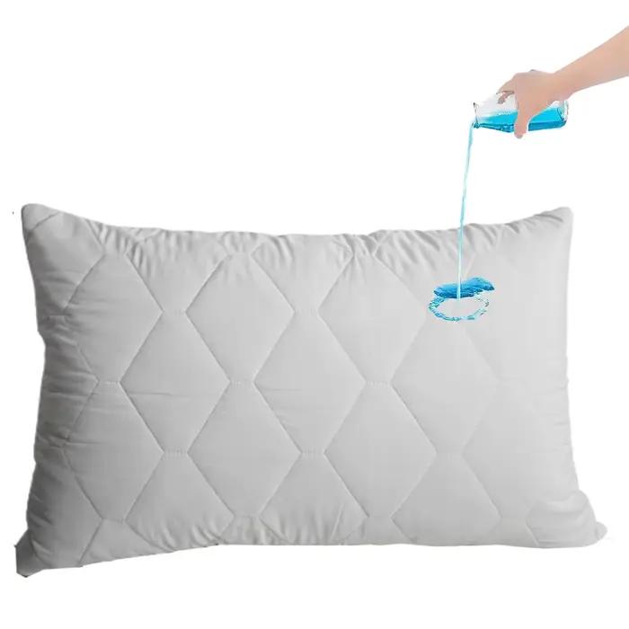 2 pièces protecteurs d'oreiller avec fermeture éclair housse de coussin silencieuse 48x74 cm taies d