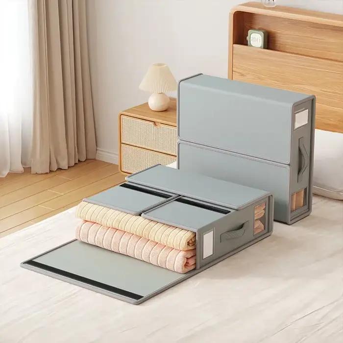 Boîte de rangement créative pour drap de lit, drap de tissu pour vêtements, organisateur de 4 pièces