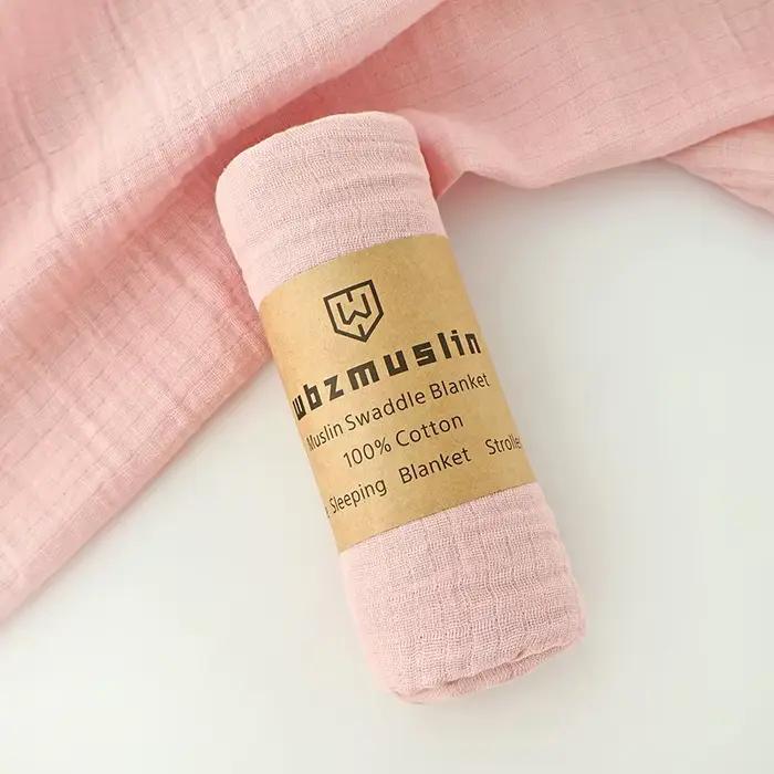 Couverture d'emmaillotage en coton pour bébé, couverture de réception en gaze pour nouveau-né, emmai