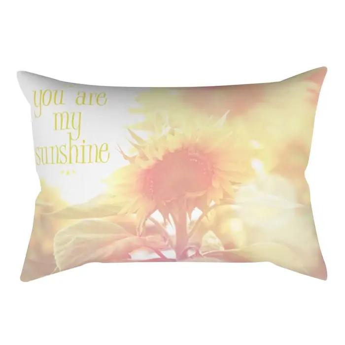 Juste de coussin rectangulaire en polyester, taie d'oreiller décorative, motif lettre géométrique, c