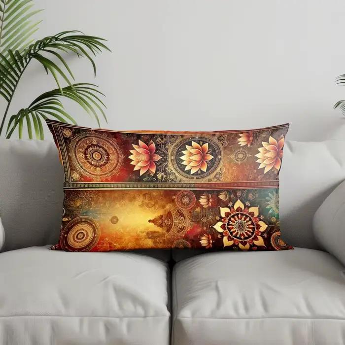 Housse de coussin rectangulaire à motif exotique, décoration de maison, adaptée au canapé, chambre à