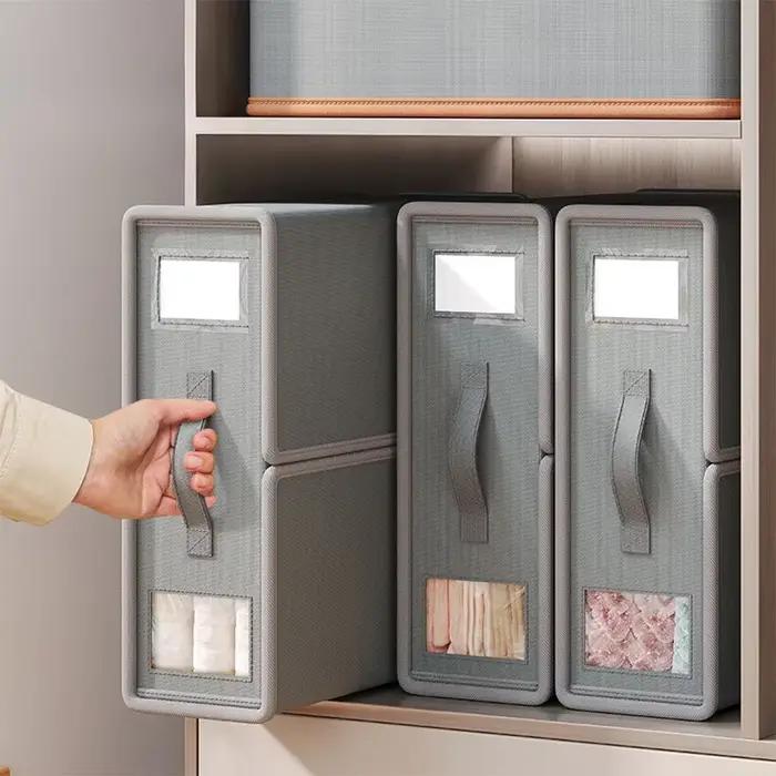 Boîte de rangement créative pour drap de lit, drap de tissu pour vêtements, organisateur de 4 pièces