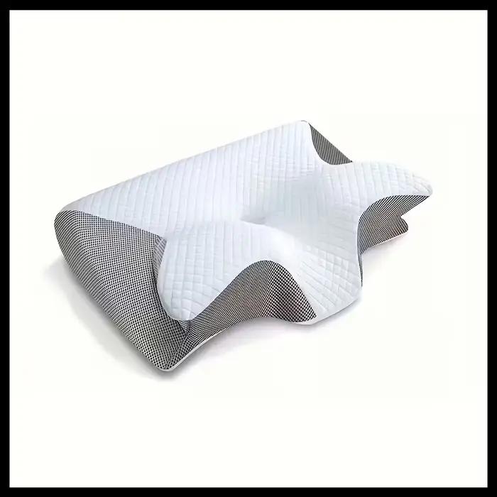Oreiller cervical en mousse à mémoire de forme, soulage la pression du cou, avec fermeture éclair, a