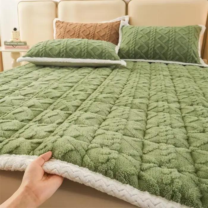 Optique-Protège-matelas Smile pour lits doubles, couverture de lit, coussinets d'hiver, documents so