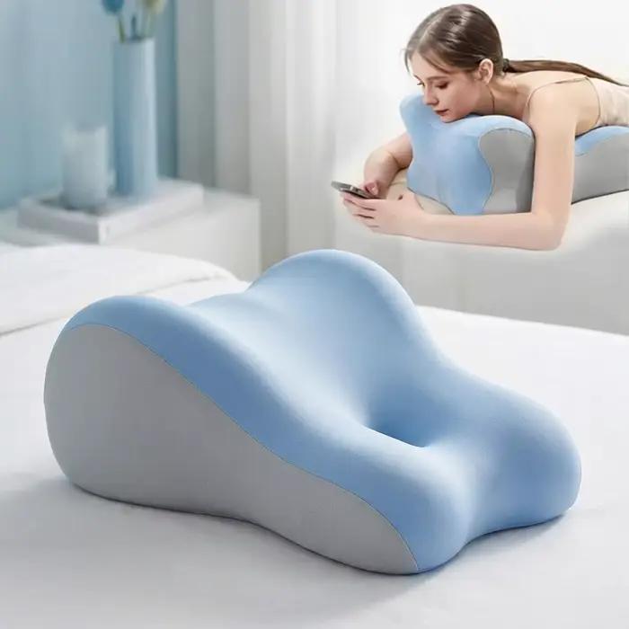 Oreiller en mousse à mémoire de forme, oreiller de soutien multi-positions pour le cou et la taille 