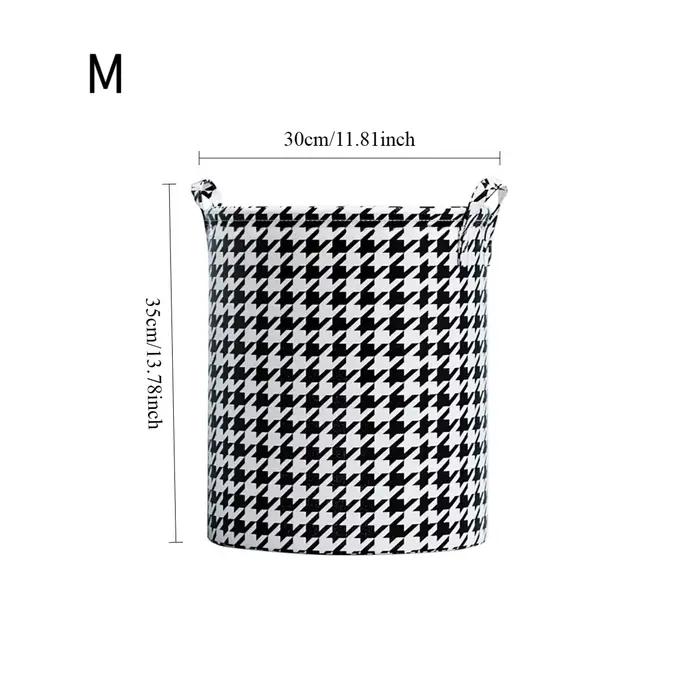 Panier à linge avec poignées, panier de rangement pour couverture pied-de-poule, panier pliable pour