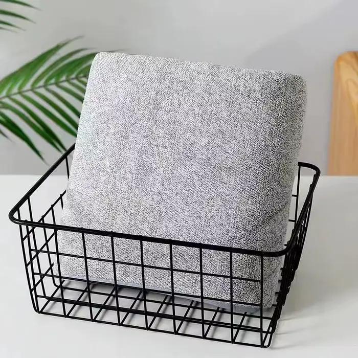 Ensemble de serviettes rayées en bambou à séchage rapide, pour expérience de salle de bain douce et 