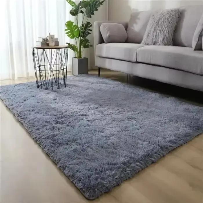 Tapis de chevet en laine de soie dégradée, pour chambre d'enfant, salon, chambre à coucher, antidéra