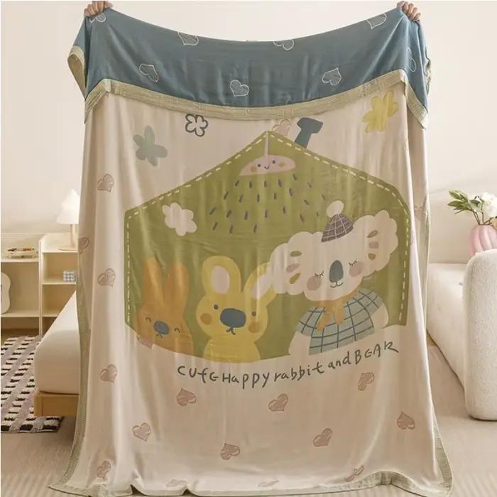 Couverture pour enfants 100% couverture de literie en Fiber de bambou dessin animé pour enfants 150*