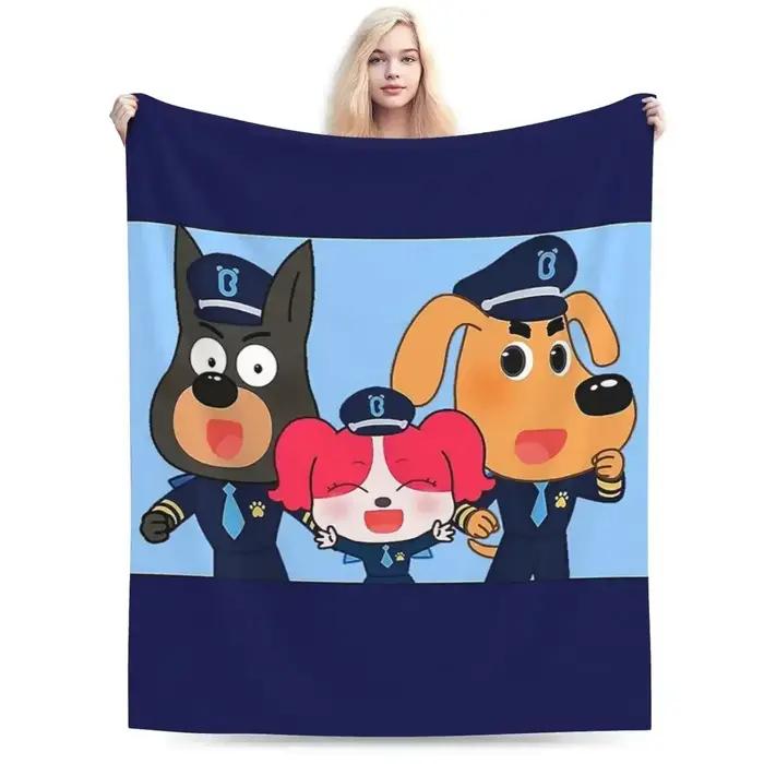Couverture en flanelle douce et chaude Sheriff Labrador