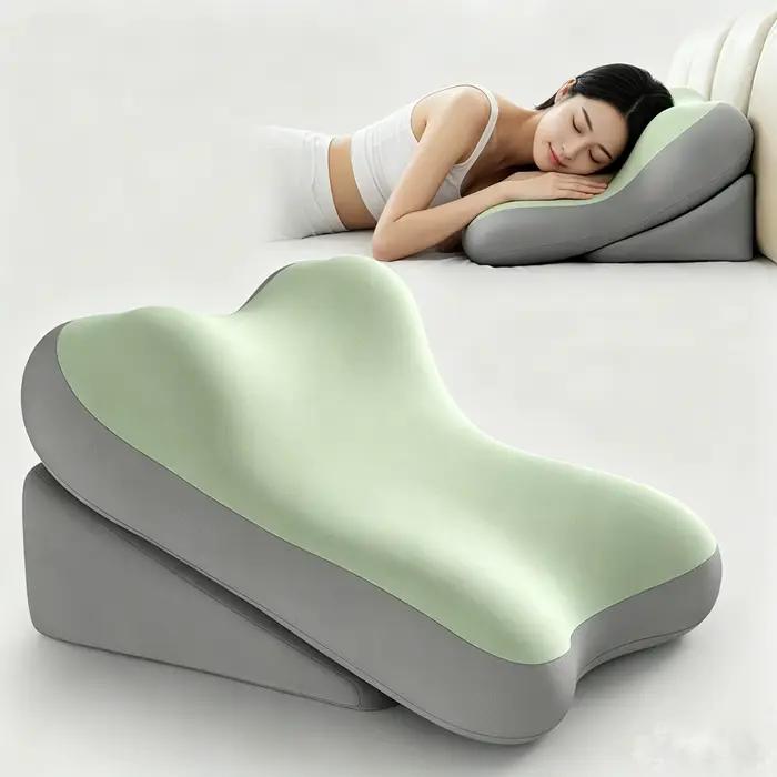 Coussin en mousse à mémoire de forme souple, ergonomique et multifonctionnel, support de dossier de lit réglable, coussin de couple pour le sommeil et le soutien du dos et du cou