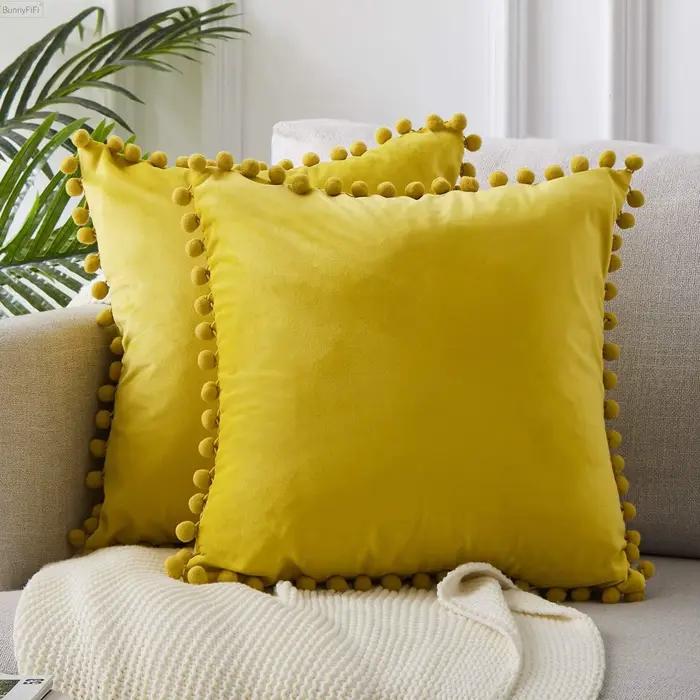Housse de coussin en velours pour la maison, taie d'oreiller décorative douce, décoration de chambre, taies d'oreiller de canapé, Big30 × 50 45 × 45 50x50 65x65cm