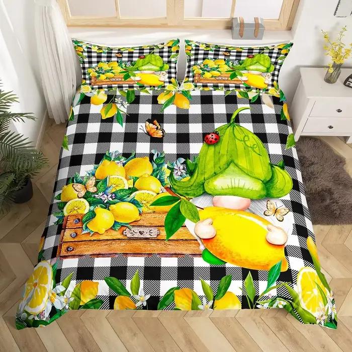 Housse de couette citron pour filles et garçons