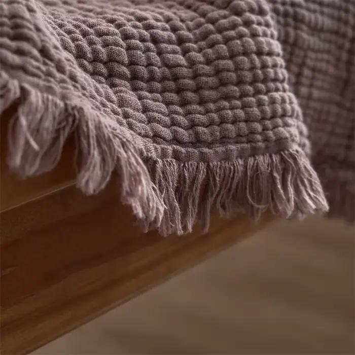 Maillard couvertures en coton quatre couches de gaze couverture de canapé avec gland AB côté bureau sieste lit décoratif