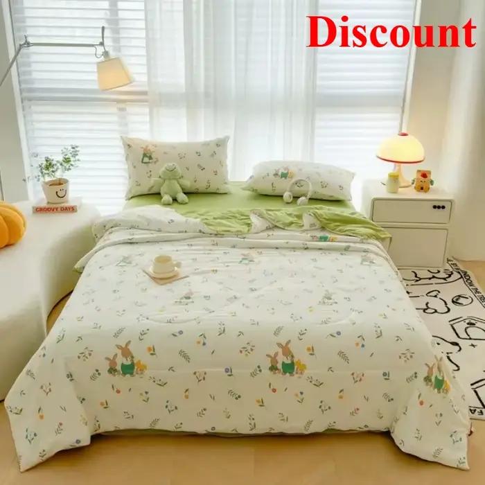 Nouveau Couette légère en coton lavé résistant aux rides