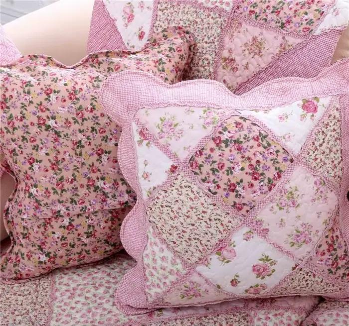 Taie d'oreiller en tissu matelassé pastoral