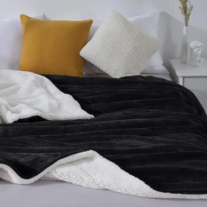 Couverture polaire Sherpa noire