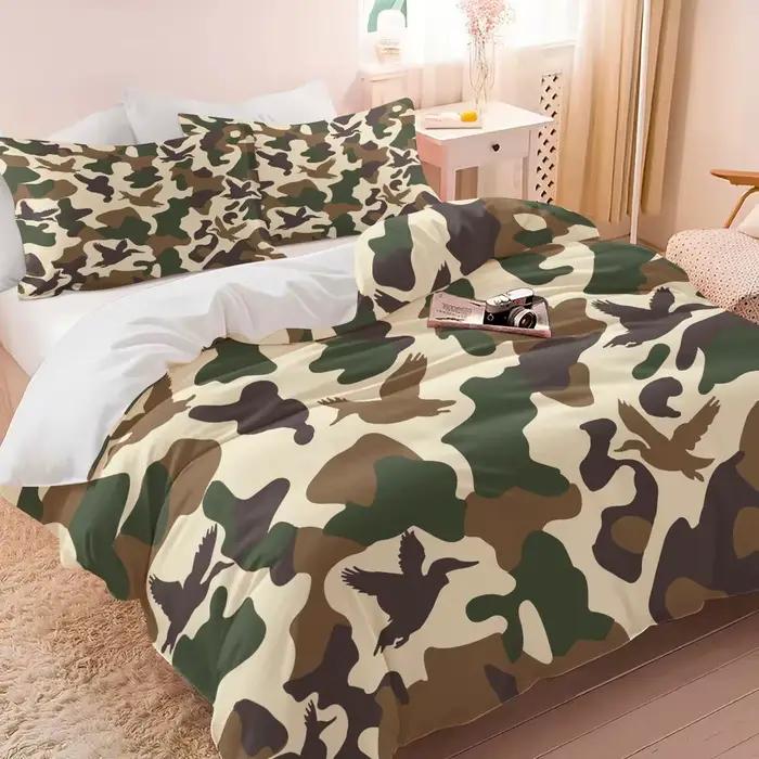Ensemble de housse de couette imprimée camouflage pour la chasse au canard (1