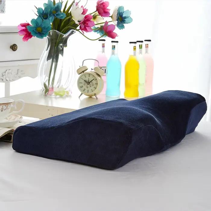 Taie d'oreiller en velours doux à mémoire de forme, taie d'oreiller respirante en forme de papillon, lavable, pour le cou des enfants et des adultes