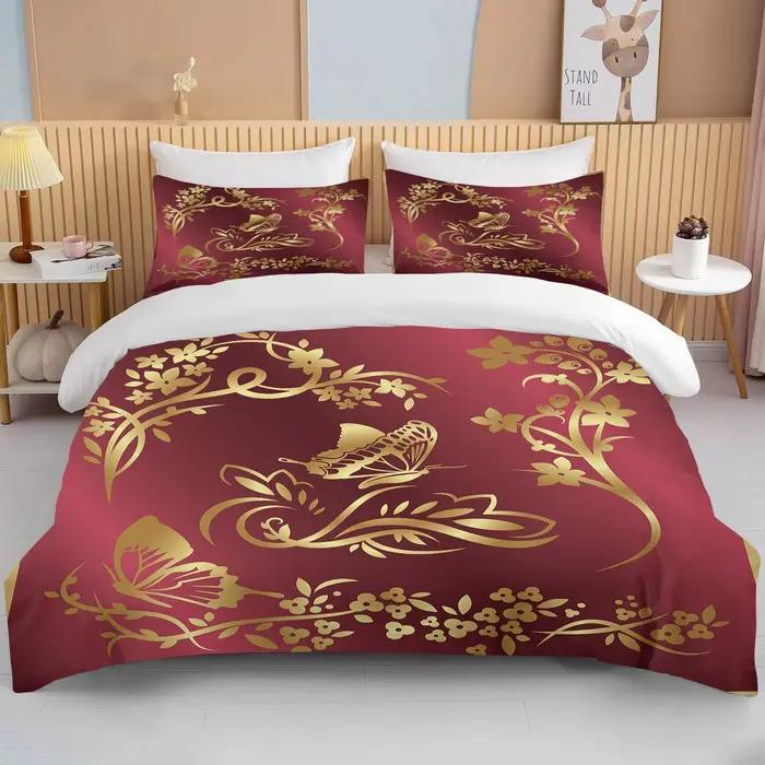 Parure de lit papillons, housse de couette imprimée en 3D, respectueuse de la peau, décoration de chambre simple et Double, ensemble de housse de couette pour Halloween
