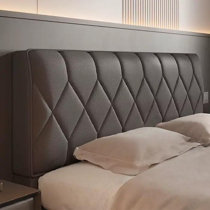 Housse de tête de lit de luxe en cuir PU