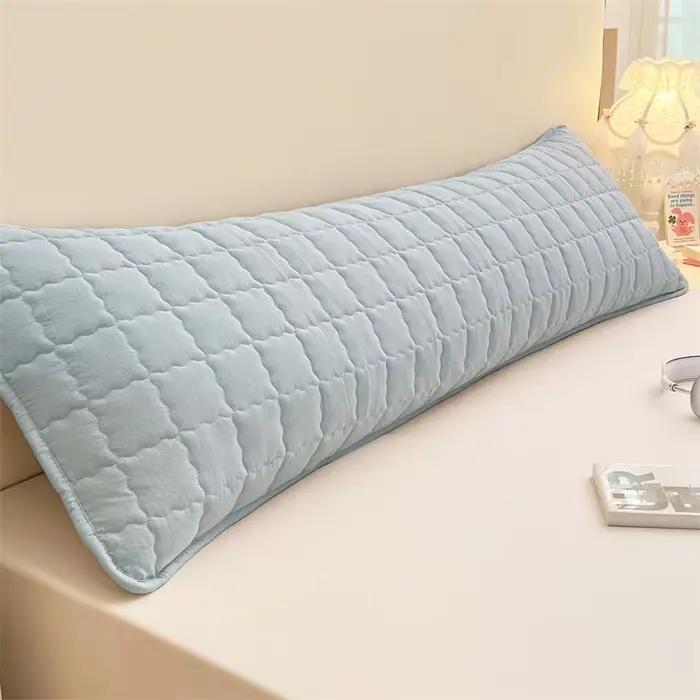 Taie d'oreiller longue de couleur unie, taie d'oreiller décorative, taie d'oreiller * 1 (sans noyau), tissu doux et confortable, 1 pièce