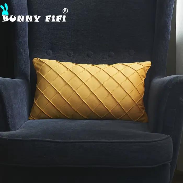 Housse de coussin de taille en velours hollandais, taie d'oreiller décorative en peluche Ultra douce, faite à la main, pour canapé, chambre à coucher, salon