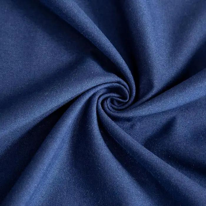 Bonenjoy 1 pièce housse de couette bleu couleur unie microfibre