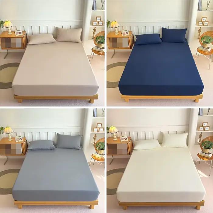 Housses de matelas de couleur unie